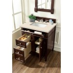 Brittany 30" Single Vanity Burnished Mahogany w/ 3 CM Eternal Marfil Quartz Top