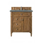 Brittany 30" Single Vanity, Saddle Brown, w/ 3 CM Cala Blue Quartz Top