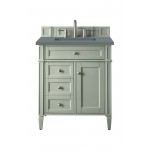 Brittany 30" Single Vanity, Sage Green, w/ 3 CM Cala Blue Quartz Top