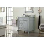 Brittany 30" Single Vanity, Urban Gray w/ 3 CM Arctic Fall Solid Surface Top