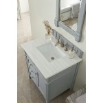 Brittany 30" Single Vanity, Urban Gray w/ 3 CM Arctic Fall Solid Surface Top