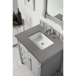 Brittany 30" Single Vanity, Urban Gray, w/ 3 CM Grey Expo Quartz Top