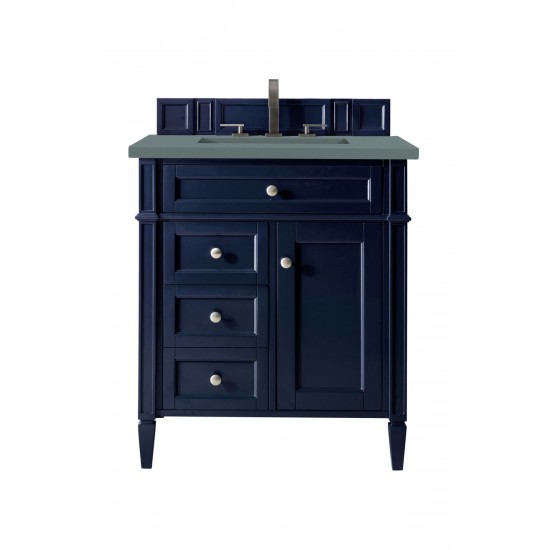 Brittany 30" Single Vanity, Victory Blue w/ 3 CM Cala Blue Quartz Top