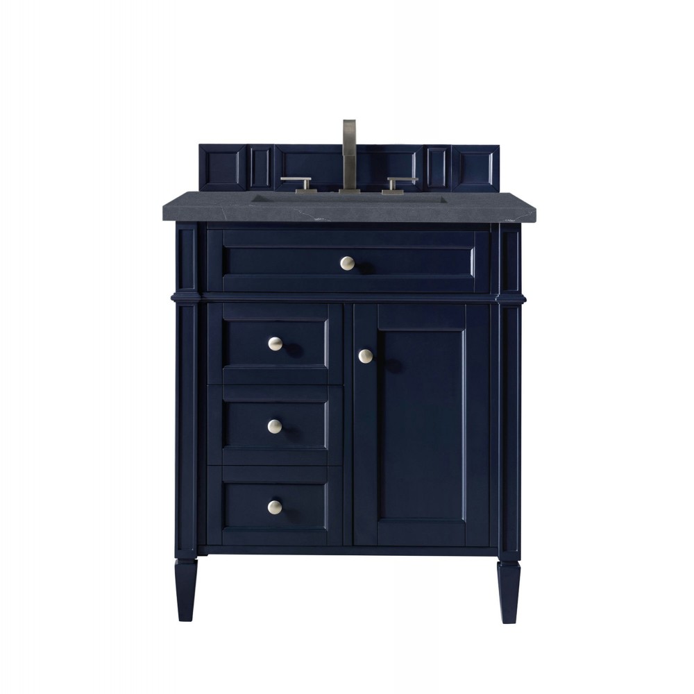 Brittany 30" Single Vanity, Victory Blue w/ 3 CM Charcoal Soapstone Quartz Top