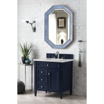 Brittany 30" Single Vanity Victory Blue w/ 3 CM Eternal Jasmine Pearl Quartz Top