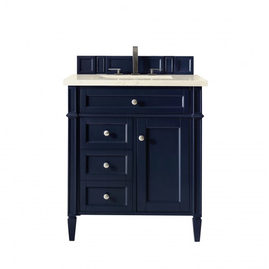 Brittany 30" Single Vanity, Victory Blue w/ 3 CM Eternal Marfil Quartz Top