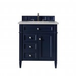 Brittany 30" Single Vanity, Victory Blue w/ 3 CM Eternal Serena Quartz Top