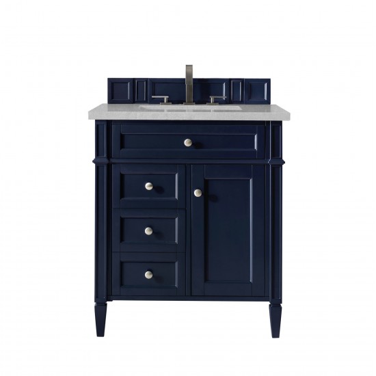 Brittany 30" Single Vanity, Victory Blue w/ 3 CM Eternal Serena Quartz Top