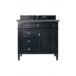 Brittany 36" Black Onyx Single Vanity w/ 3 CM Cala Blue Quartz Top