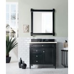 Brittany 36" Black Onyx Single Vanity w/ 3 CM Eternal Marfil Quartz Top