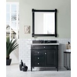 Brittany 36" Black Onyx Single Vanity w/ 3 CM Ethereal Noctis Quartz Top