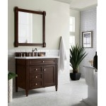 Brittany 36" Mahogany Single Vanity w/3 CM Arctic Fall Solid Surface Top