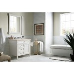 Brittany 36" Bright White Single Vanity w/ 3 CM Eternal Marfil Quartz Top