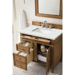 Brittany 36" Saddle Brown Single Vanity w/ 3 CM Ethereal Noctis Quartz Top