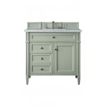 Brittany 36" Sage Green Single Vanity w/ 3 CM Carrara Marble Top