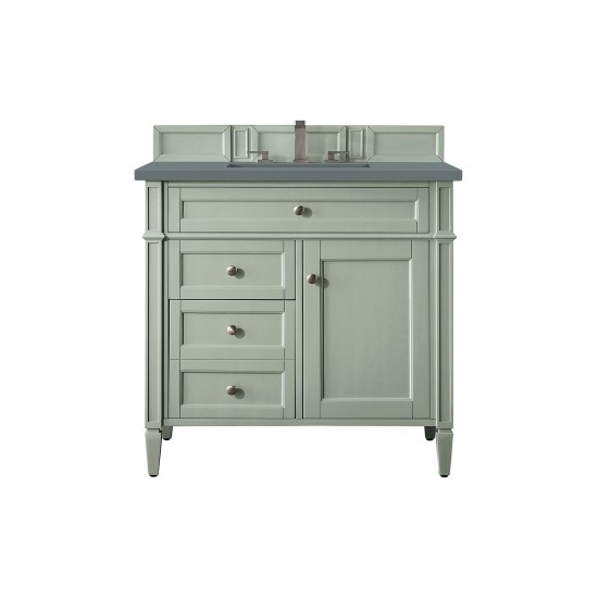 Brittany 36" Sage Green Single Vanity w/ 3 CM Cala Blue Quartz Top