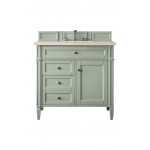 Brittany 36" Sage Green Single Vanity w/ 3 CM Eternal Marfil Quartz Top