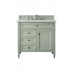 Brittany 36" Sage Green Single Vanity w/ 3 CM Eternal Serena Quartz Top