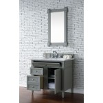 Brittany 36" Urban Gray Single Vanity w/ 3 CM Carrara Marble Top