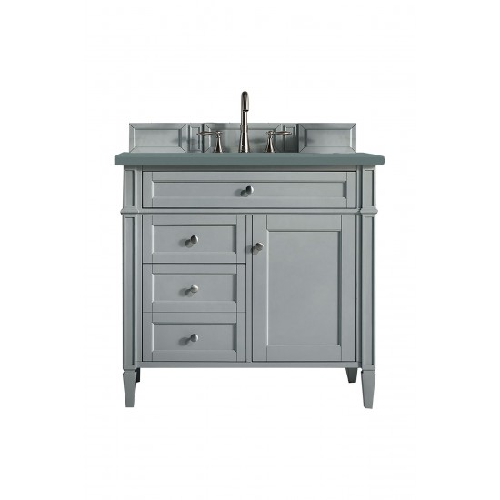 Brittany 36" Urban Gray Single Vanity w/ 3 CM Cala Blue Quartz Top