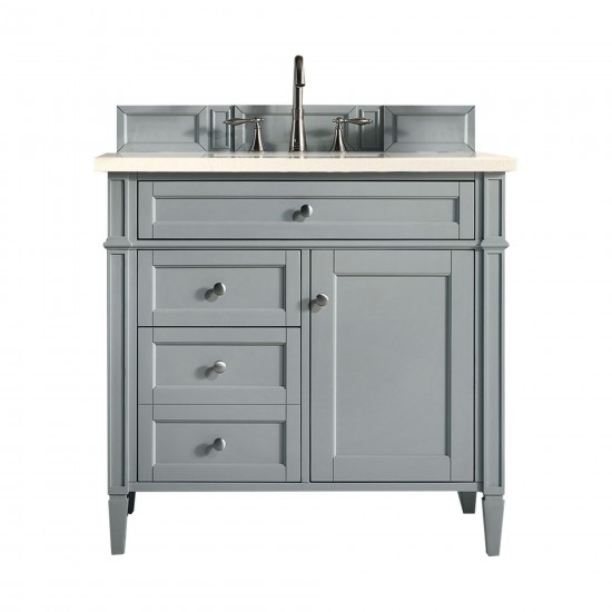 Brittany 36" Urban Gray Single Vanity w/ 3 CM Eternal Marfil Quartz Top