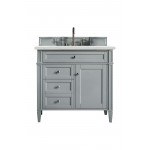 Brittany 36" Urban Gray Single Vanity w/ 3 CM Ethereal Noctis Quartz Top