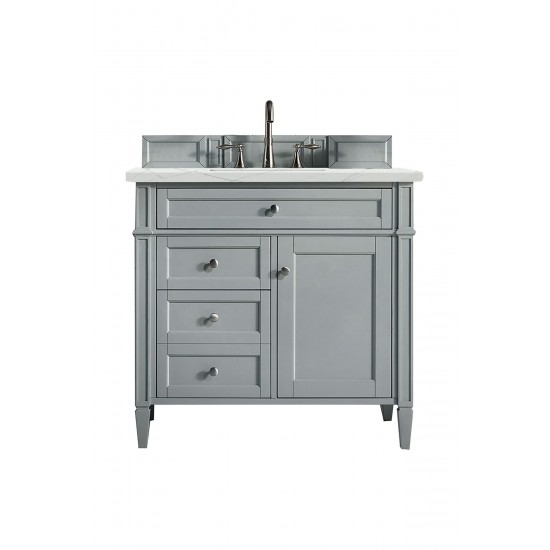 Brittany 36" Urban Gray Single Vanity w/ 3 CM Ethereal Noctis Quartz Top