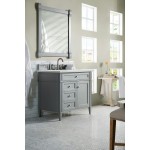 Brittany 36" Urban Gray Single Vanity w/ 3 CM Ethereal Noctis Quartz Top