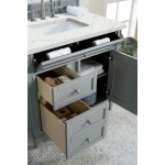 Brittany 36" Urban Gray Single Vanity w/ 3 CM Ethereal Noctis Quartz Top