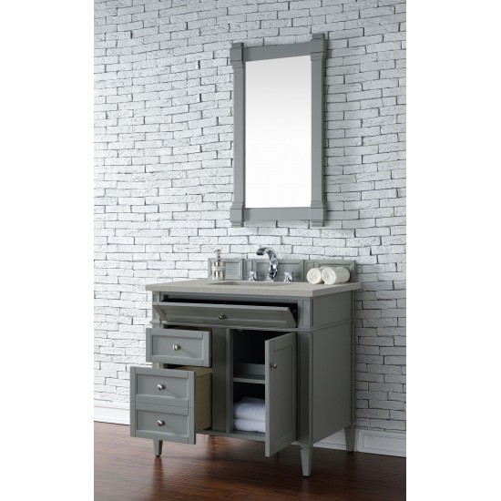 Brittany 36" Urban Gray Single Vanity w/ 3 CM Eternal Serena Quartz Top