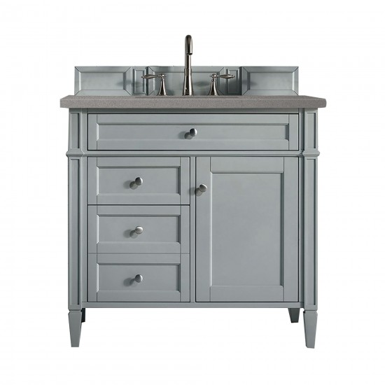 Brittany 36" Urban Gray Single Vanity w/ 3 CM Grey Expo Quartz Top