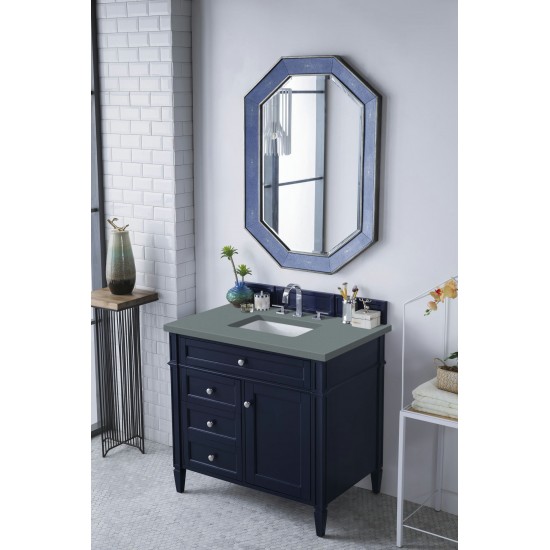 Brittany 36" Victory Blue Single Vanity w/ 3 CM Cala Blue Quartz Top