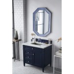 Brittany 36" Victory Blue Single Vanity w/ 3 CM Eternal Jasmine Pearl Quartz Top