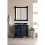 Brittany 36" Victory Blue Single Vanity w/ 3 CM Eternal Marfil Quartz Top