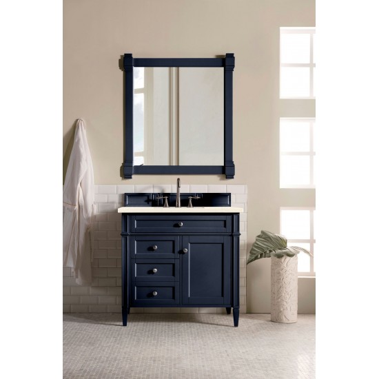 Brittany 36" Victory Blue Single Vanity w/ 3 CM Eternal Marfil Quartz Top