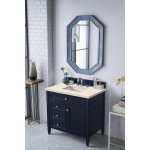 Brittany 36" Victory Blue Single Vanity w/ 3 CM Eternal Marfil Quartz Top