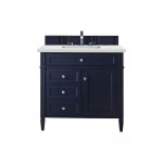 Brittany 36" Victory Blue Single Vanity w/ 3 CM Ethereal Noctis Quartz Top