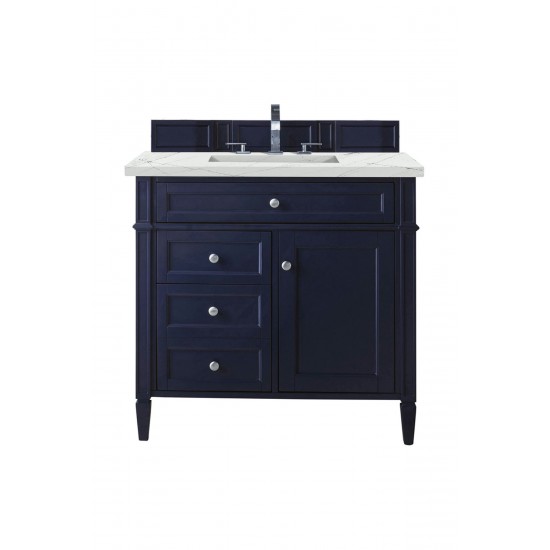 Brittany 36" Victory Blue Single Vanity w/ 3 CM Ethereal Noctis Quartz Top