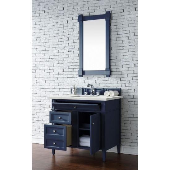 Brittany 36" Victory Blue Single Vanity w/ 3 CM Ethereal Noctis Quartz Top