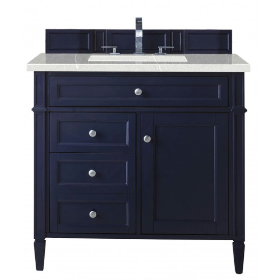 Brittany 36" Victory Blue Single Vanity w/ 3 CM Eternal Serena Quartz Top