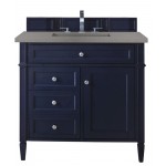 Brittany 36" Victory Blue Single Vanity w/ 3 CM Grey Expo Quartz Top