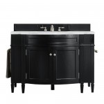 Brittany 46" Single Vanity, Black Onyx w/ 3 CM Arctic Fall Solid Surface Top