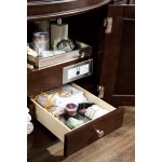 Brittany 46" Single Vanity, Burnished Mahogany w/ 3 CM Classic White Quartz Top