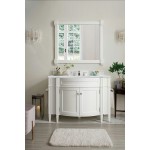 Brittany 46" Single Vanity, Bright White w/ 3 CM Arctic Fall Solid Surface Top