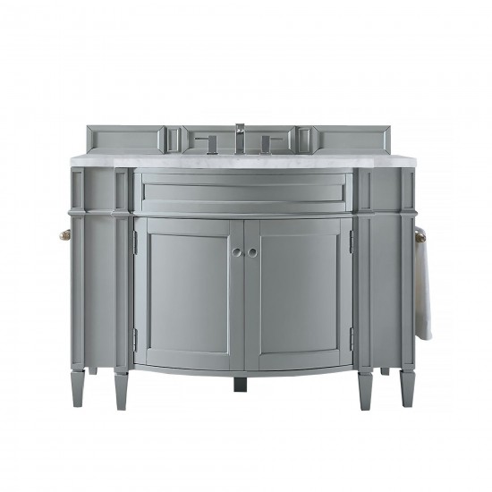 Brittany 46" Single Vanity Urban Gray w/ 3 CM Carrara Marble Top