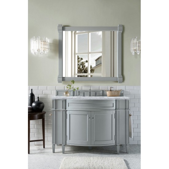 Brittany 46" Single Vanity Urban Gray w/ 3 CM Carrara Marble Top