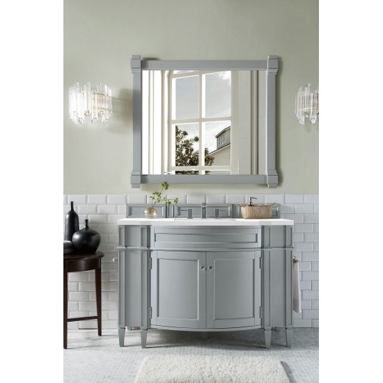 Brittany 46" Single Vanity Urban Gray w/ 3 CM Classic White Quartz Top