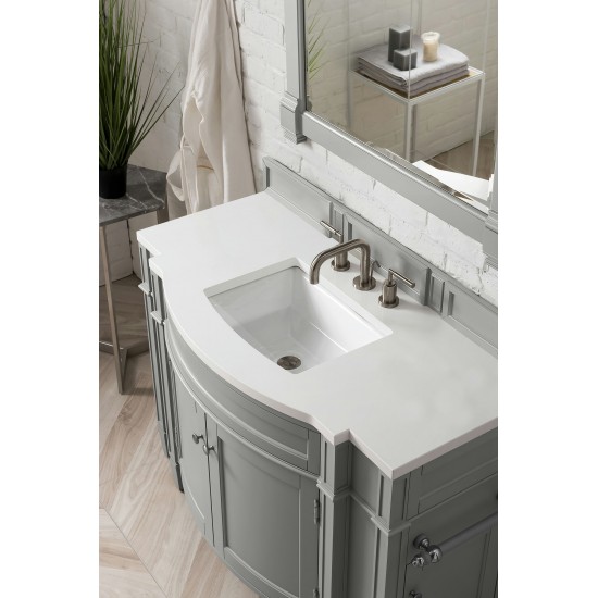 Brittany 46" Single Vanity Urban Gray w/ 3 CM Classic White Quartz Top