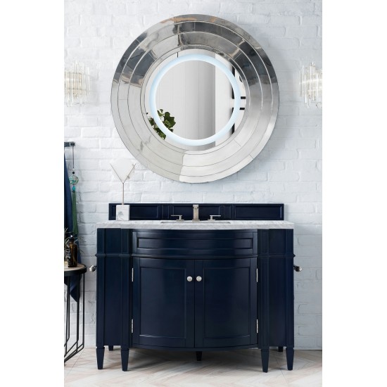 Brittany 46" Single Vanity Victory Blue w/ 3 CM Carrara Marble Top