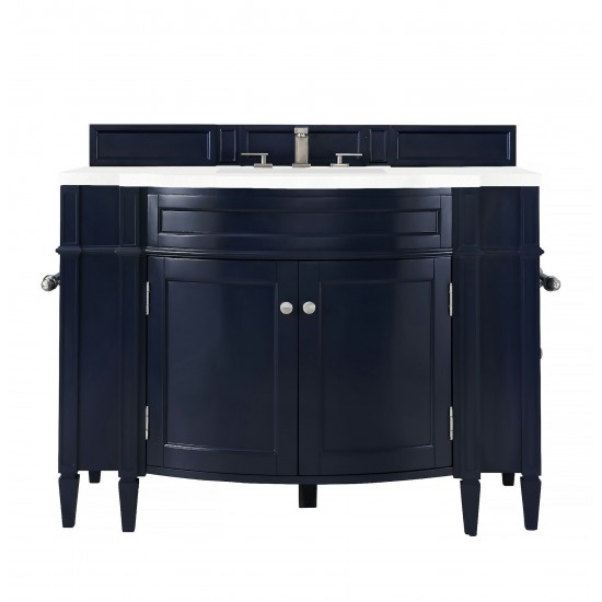 Brittany 46" Single Vanity Victory Blue w/ 3 CM Classic White Quartz Top